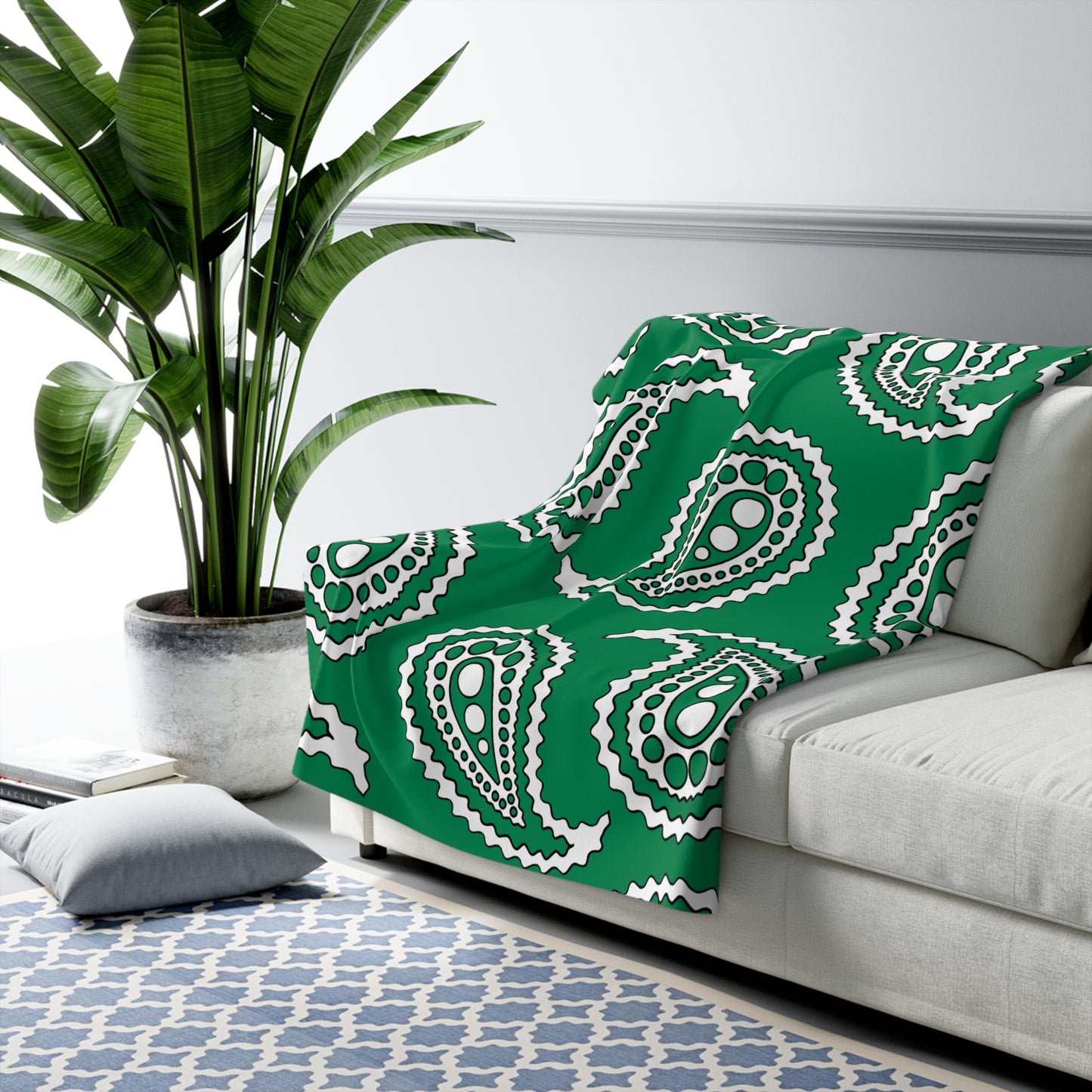 Nigeria Retro Paisley Blanket Throw