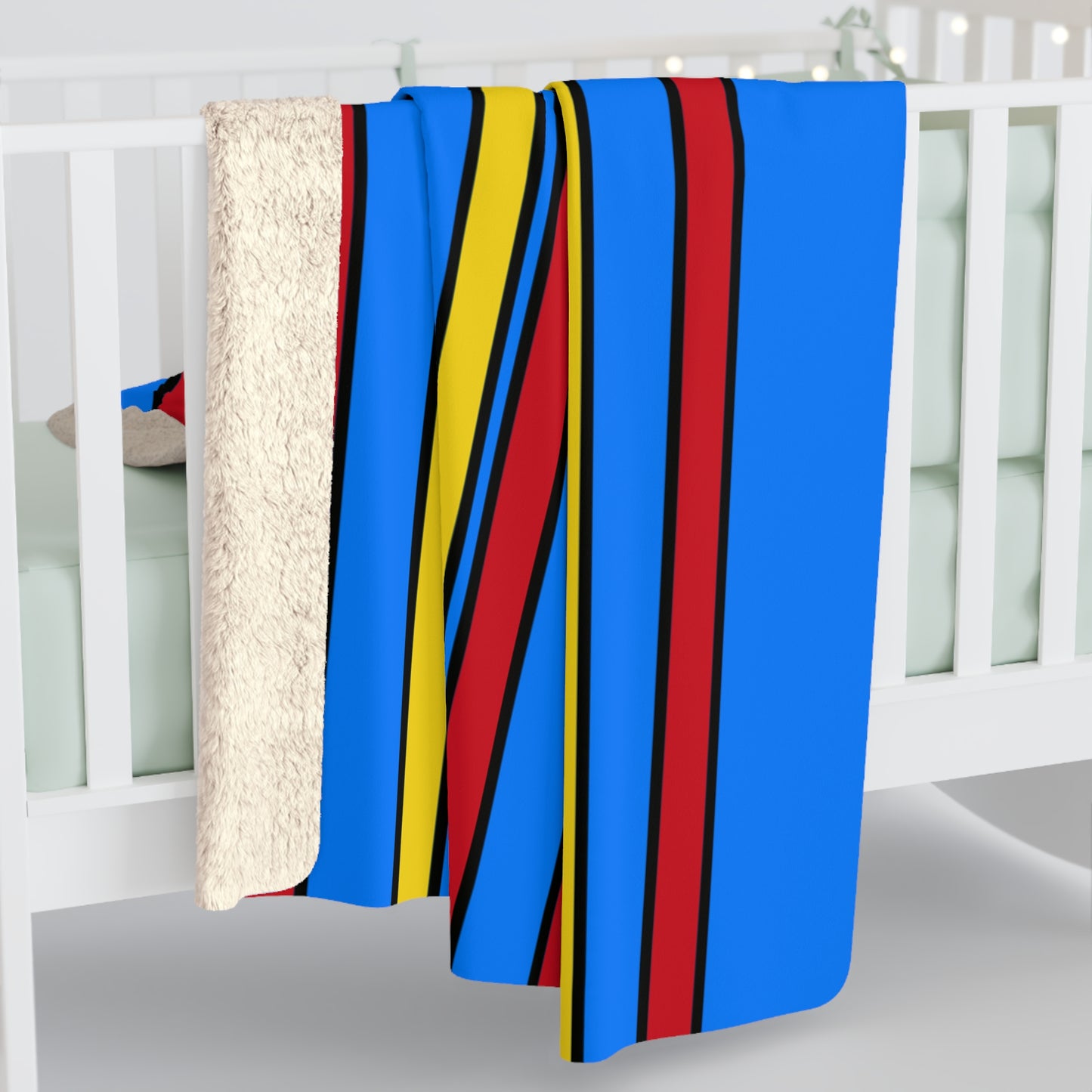 Democratic Republic of the Congo Retro Stripes Blanket Throw