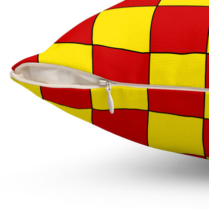 North Macedonia Retro Check Cushion Pillow