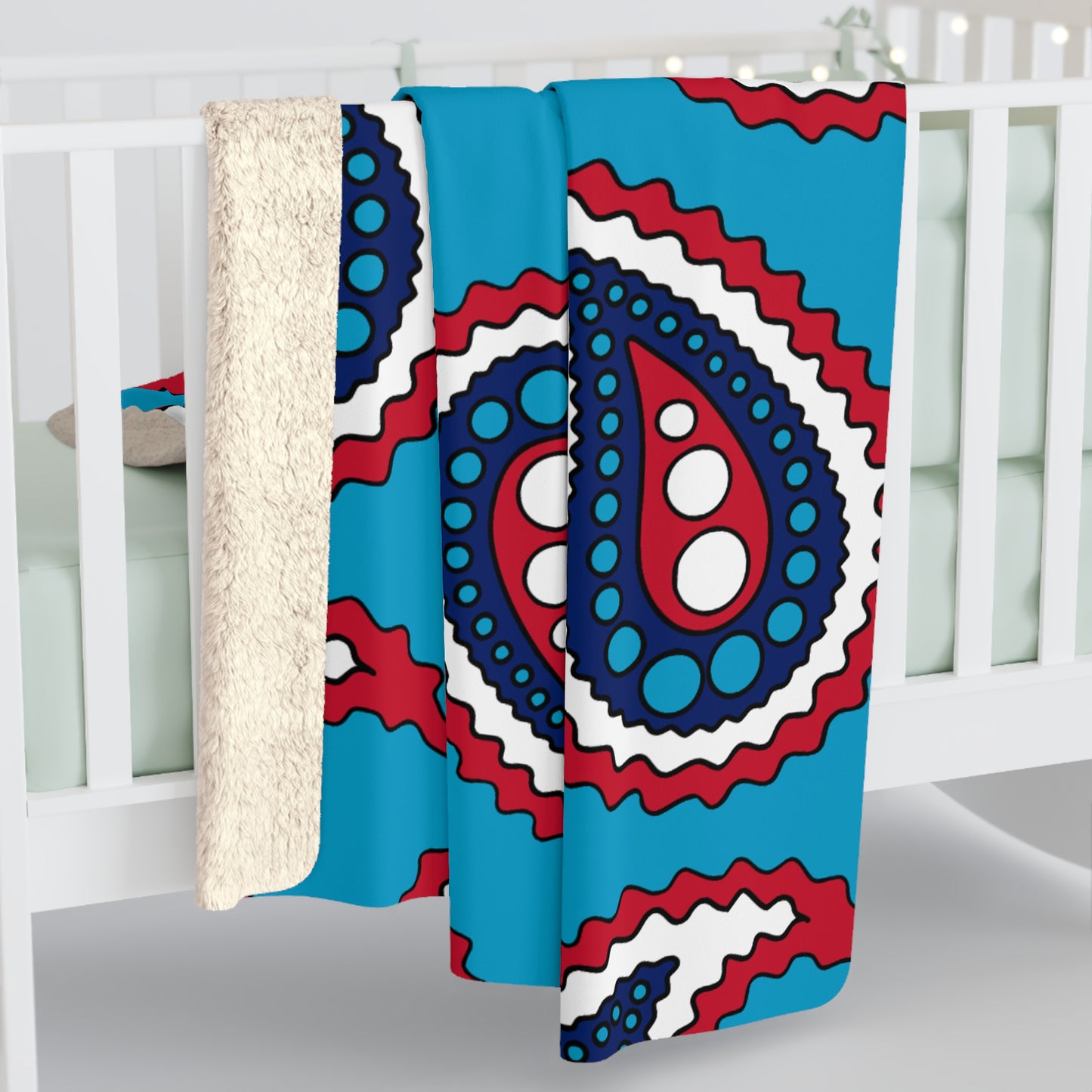 Tuvalu Retro Paisley Blanket Throw