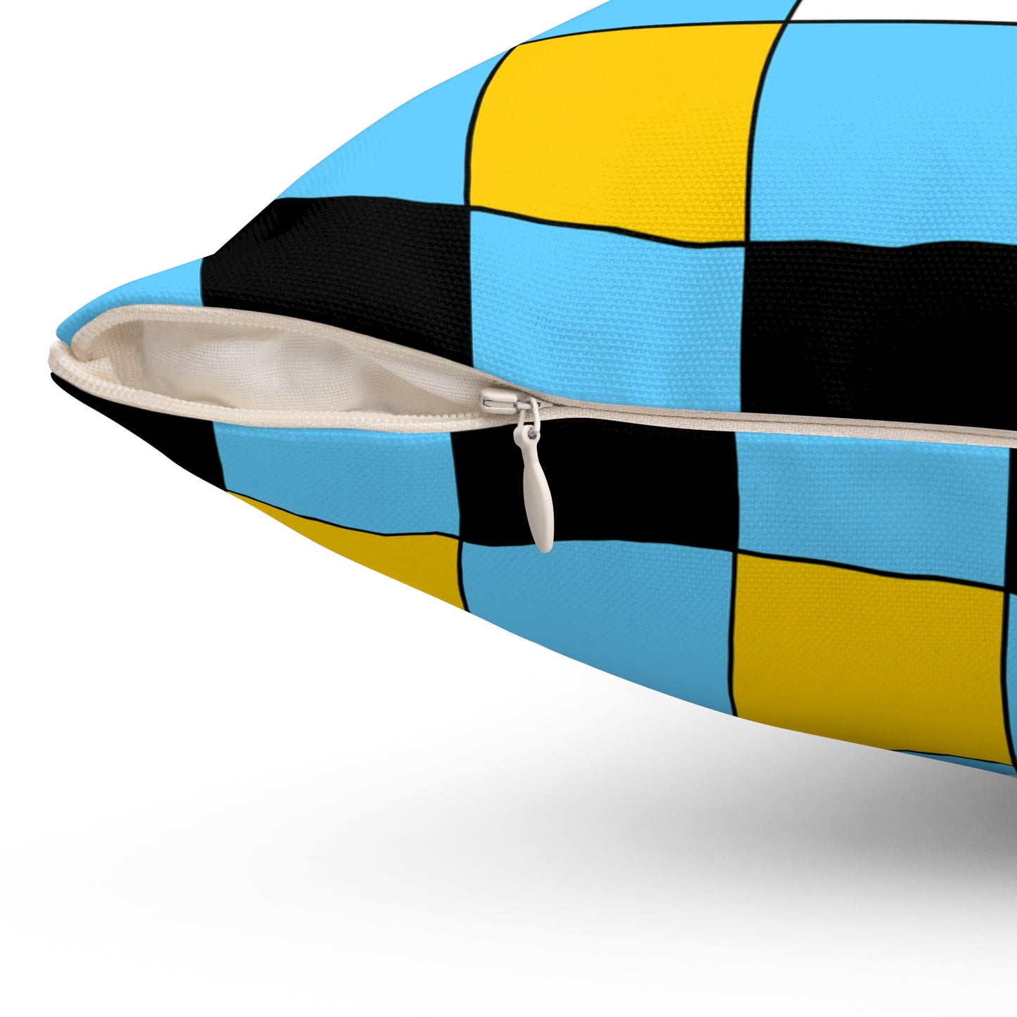 Saint Lucia Retro Check Cushion Pillow