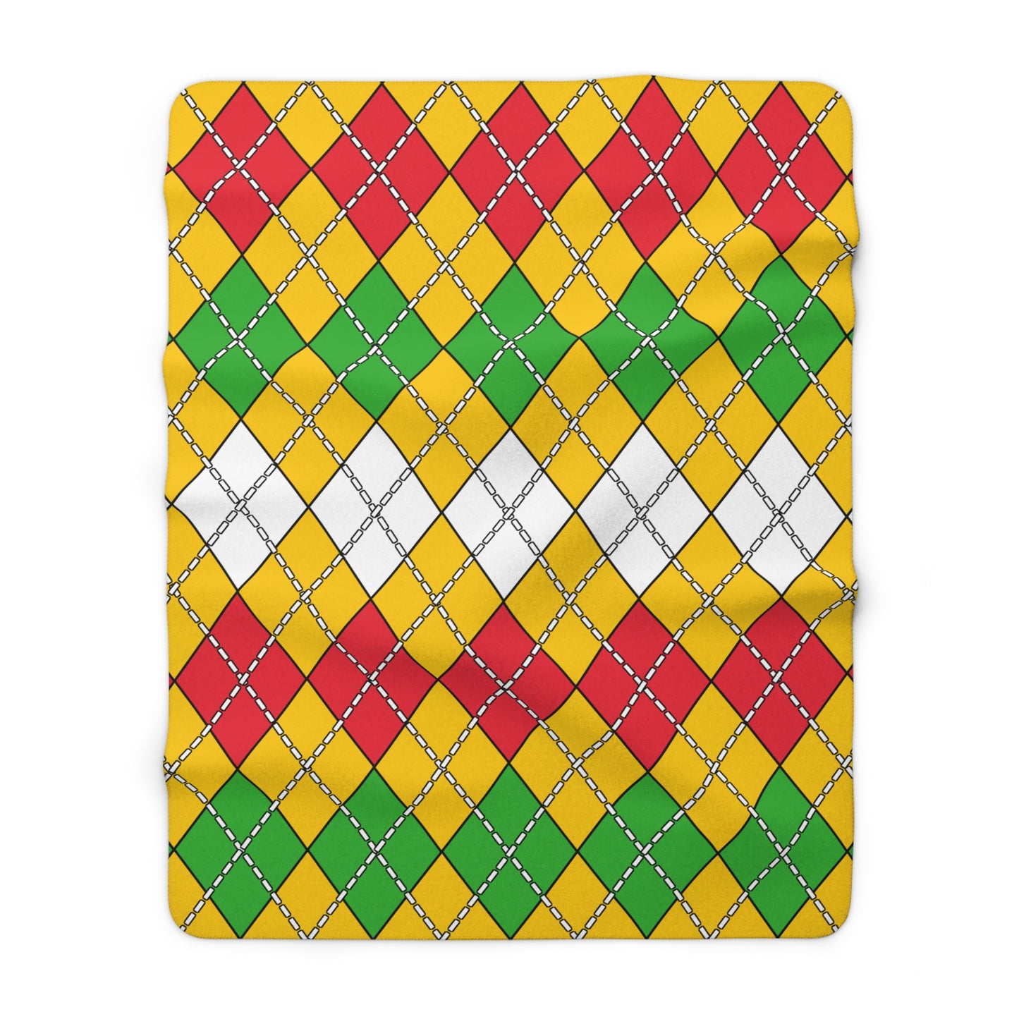 Myanmar Retro Argyle Blanket Throw