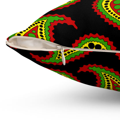Saint Kitts And Nevis Retro Paisley Cushion Pillow