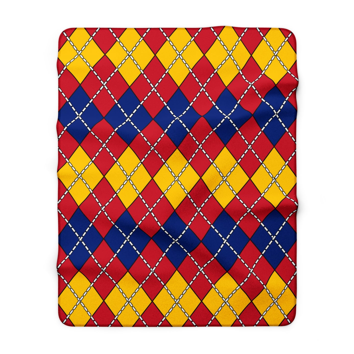 Venezuela Retro Argyle Blanket Throw
