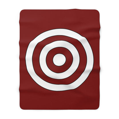 Maroon, White Retro Target Blanket Throw