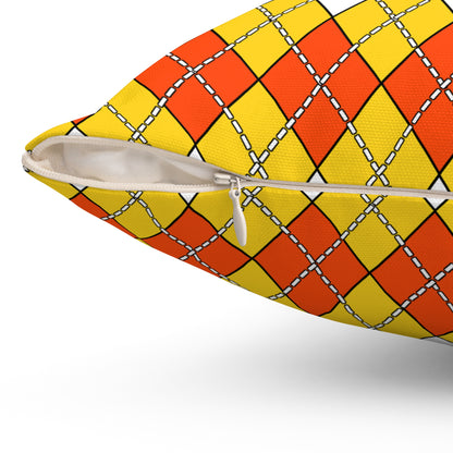 Bhutan Retro Argyle Cushion Pillow