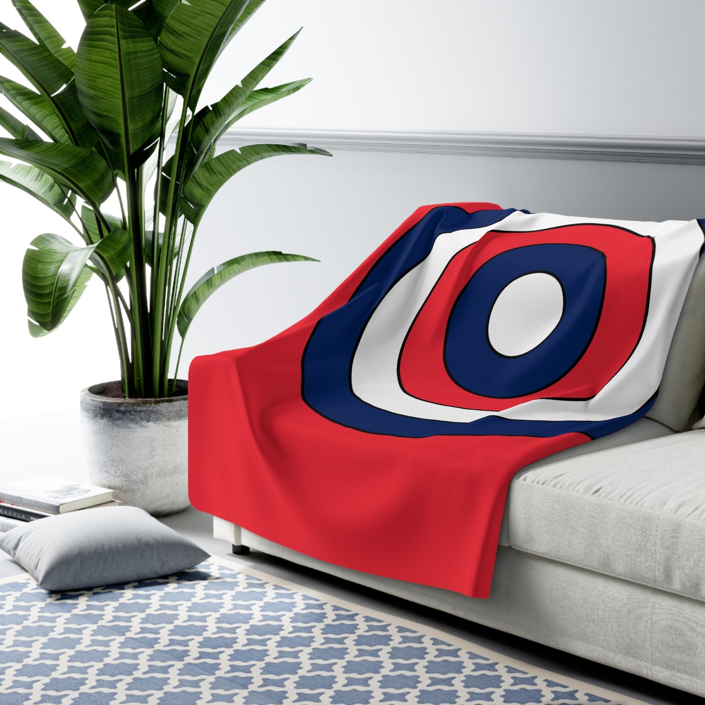 Norway Retro Target Blanket Throw