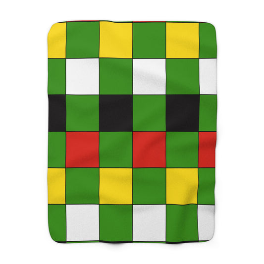 Guyana Retro Check Blanket Throw
