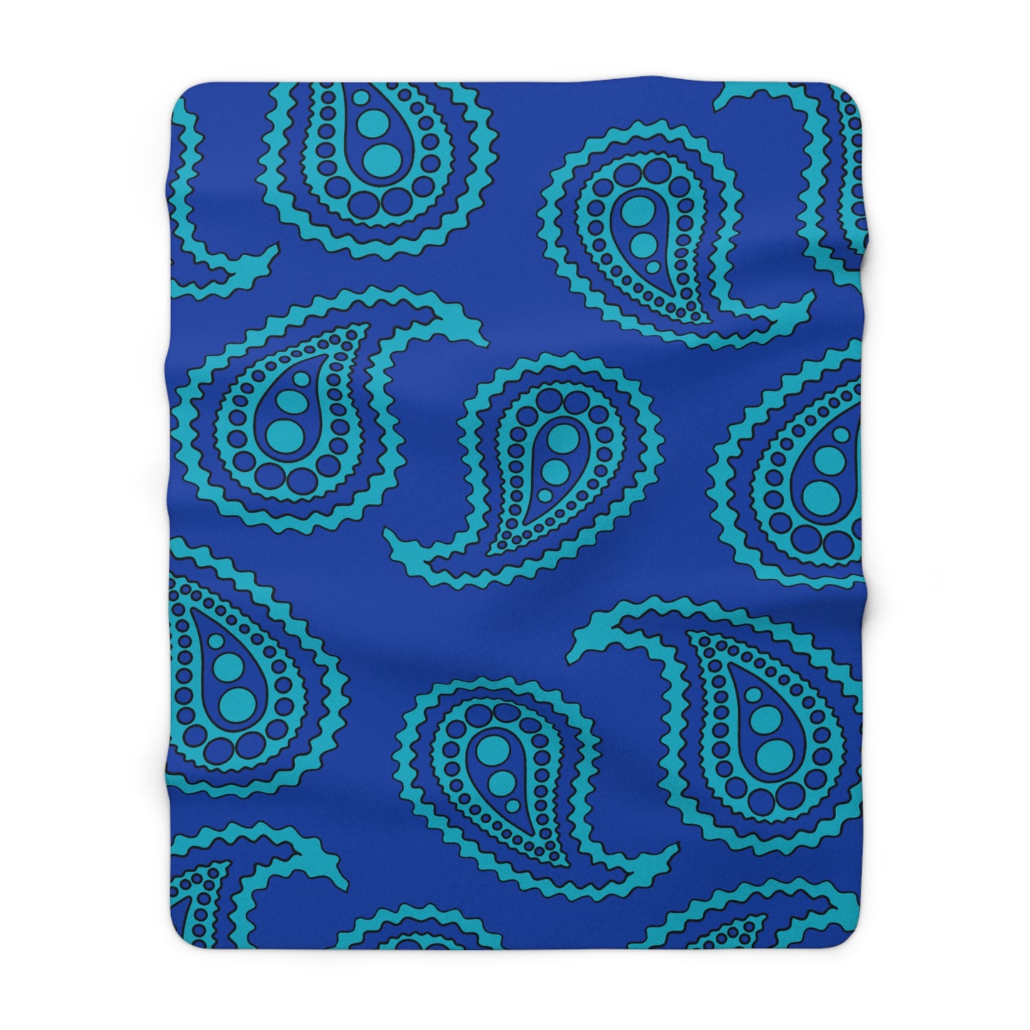 Pacific Islands Retro Paisley Blanket Throw
