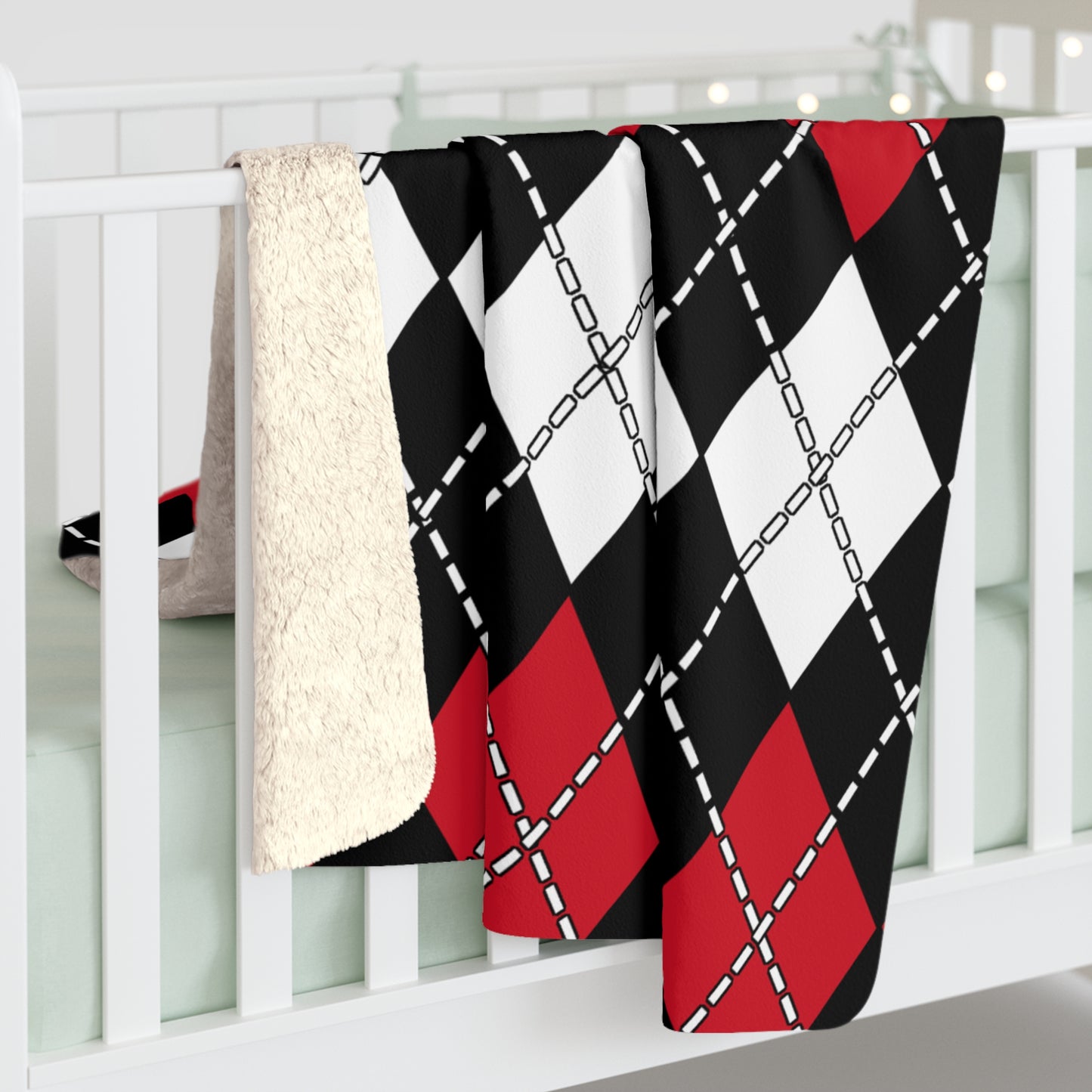 Egypt Retro Argyle Blanket Throw