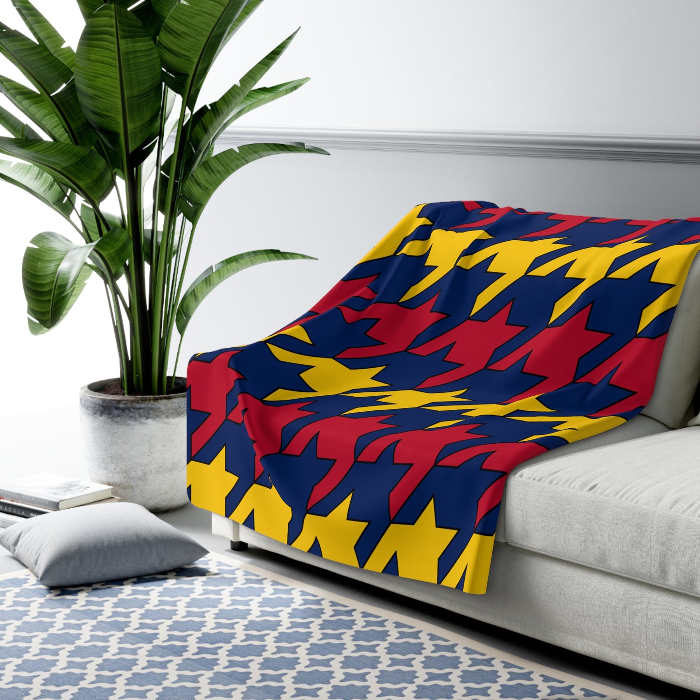 Chad Retro Houndstooth Blanket Throw