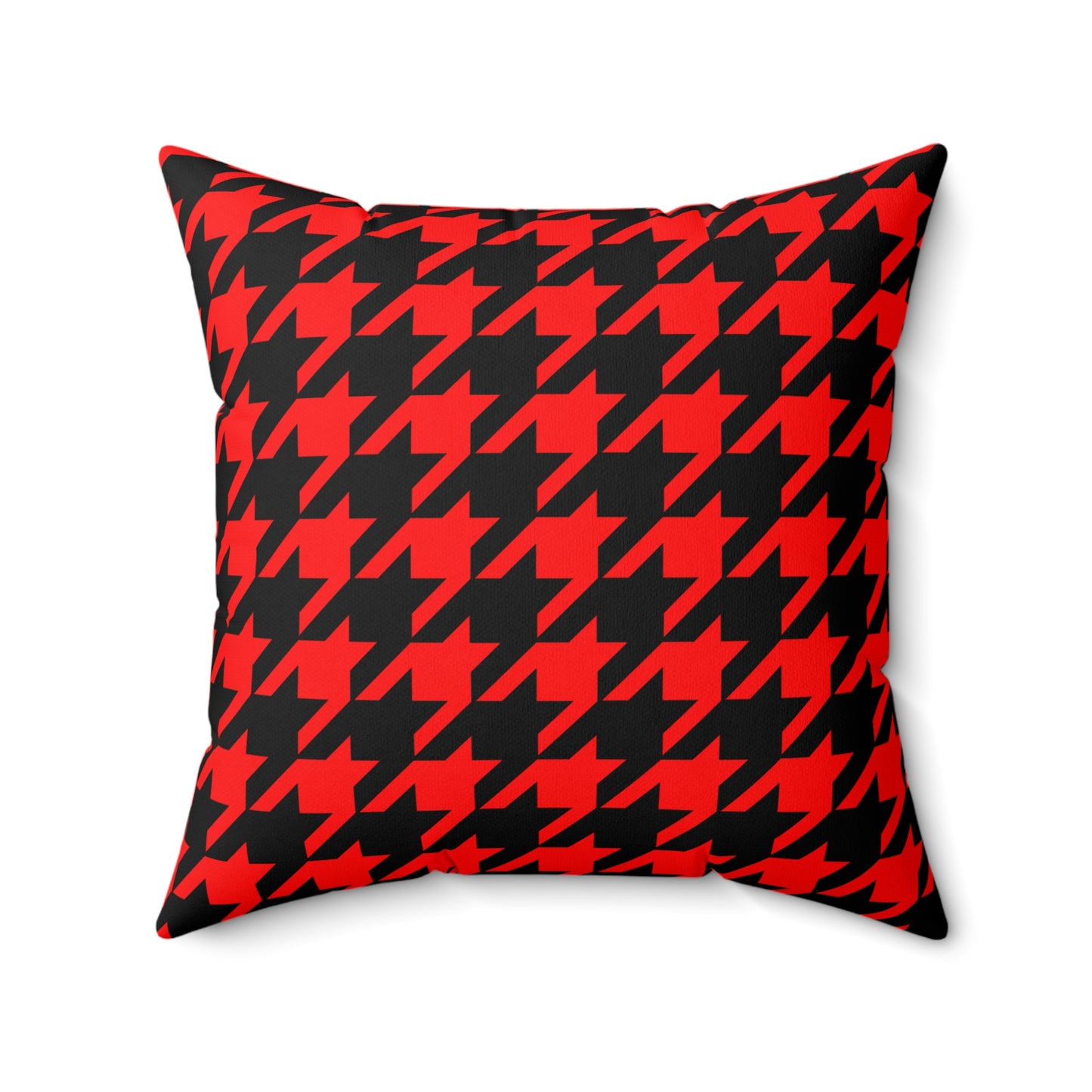 Red, Black Retro Houndstooth Cushion Pillow