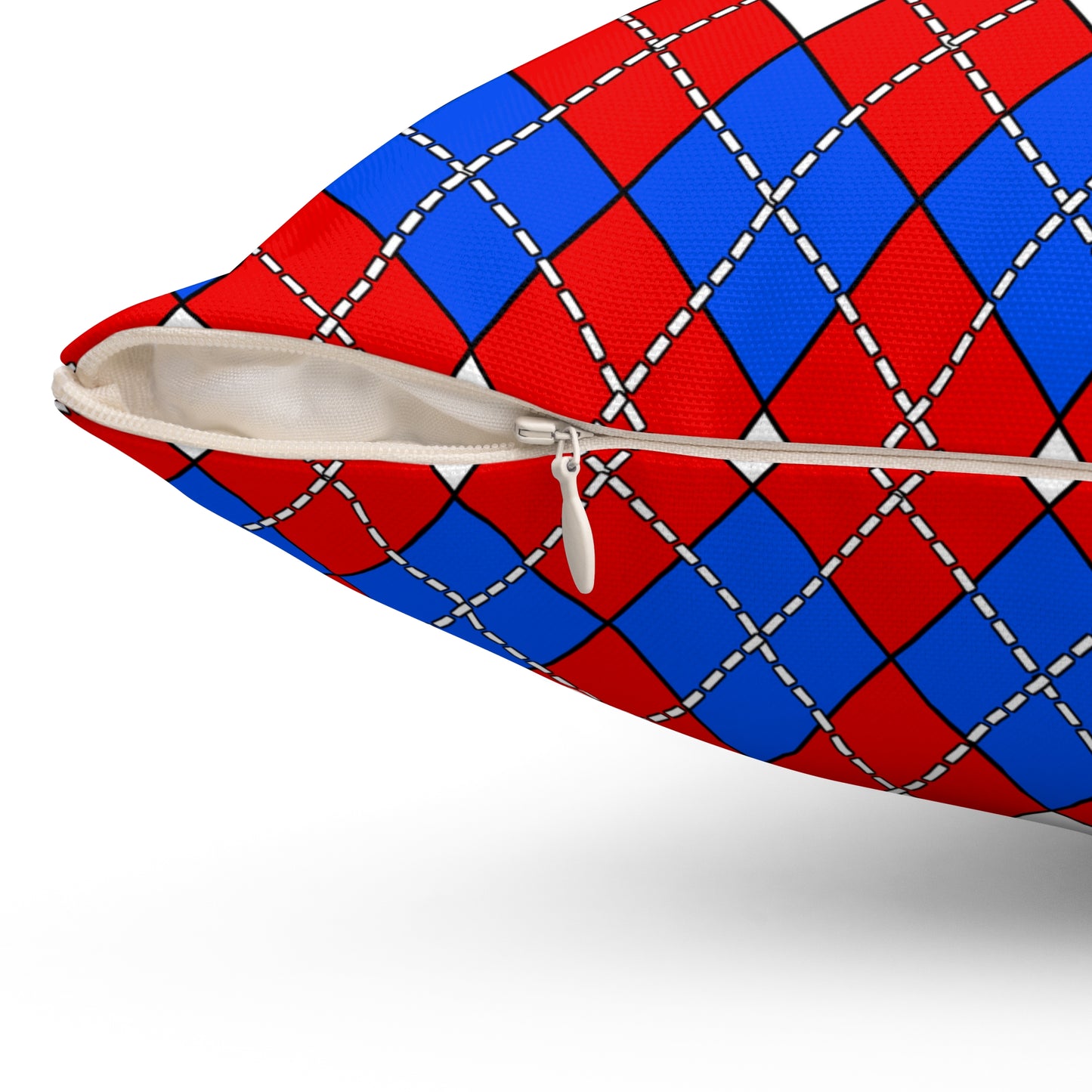 Puerto Rico Retro Argyle Cushion Pillow