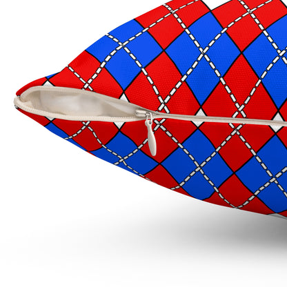 Puerto Rico Retro Argyle Cushion Pillow