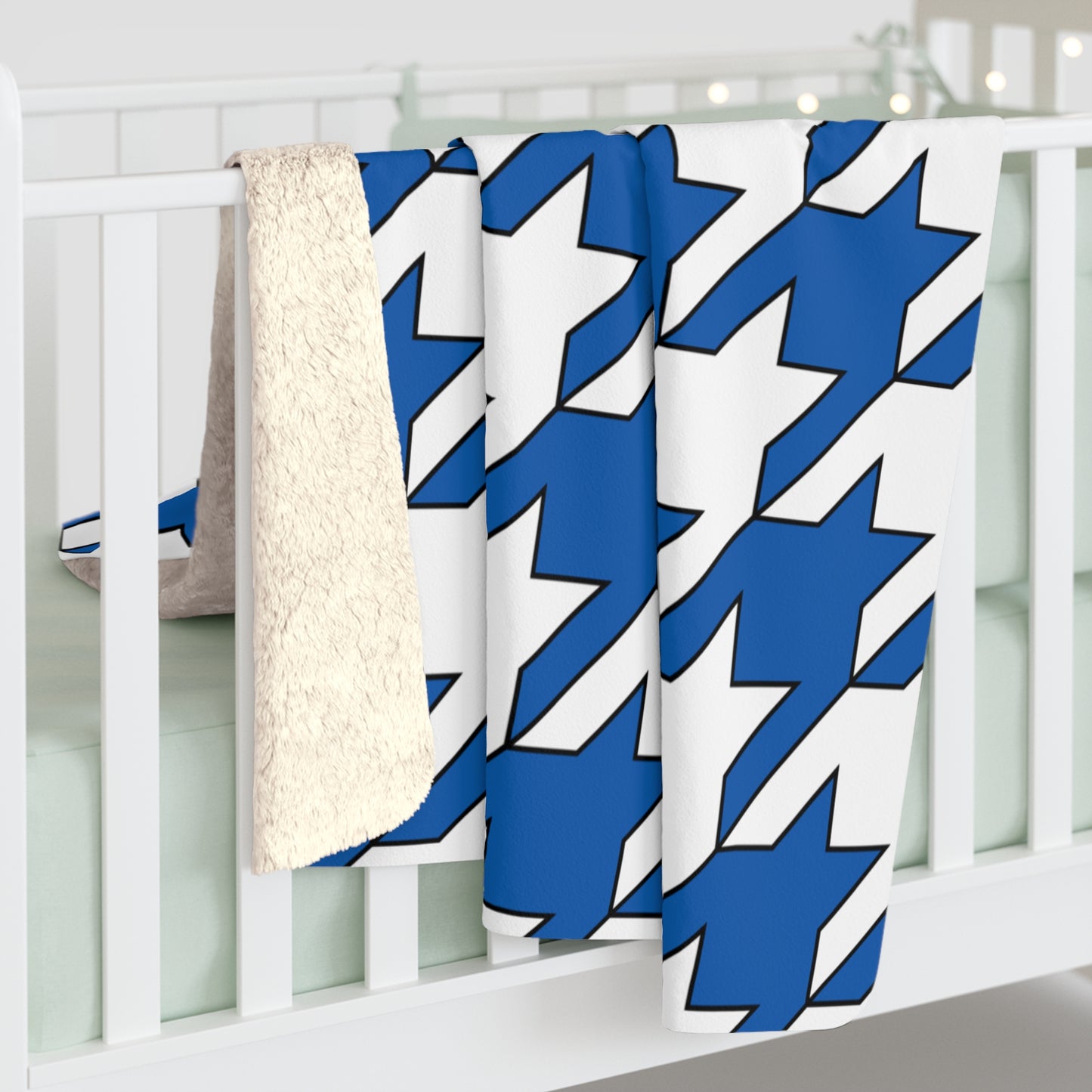 Greece Retro Houndstooth Blanket Throw