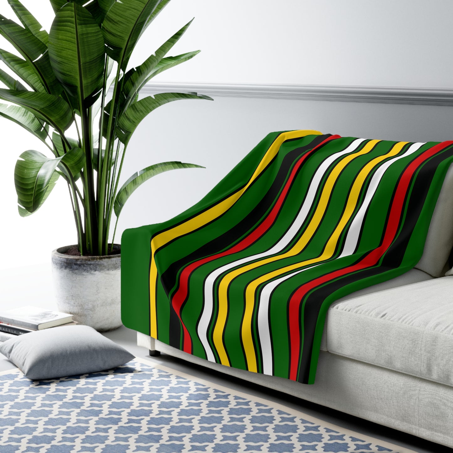 Zimbabwe Retro Stripes Blanket Throw
