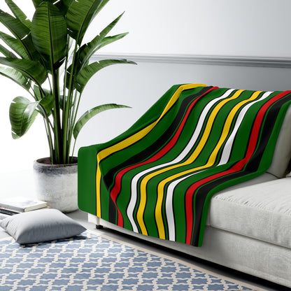Zimbabwe Retro Stripes Blanket Throw