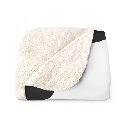 White, Black Retro Polka Dots Blanket Throw