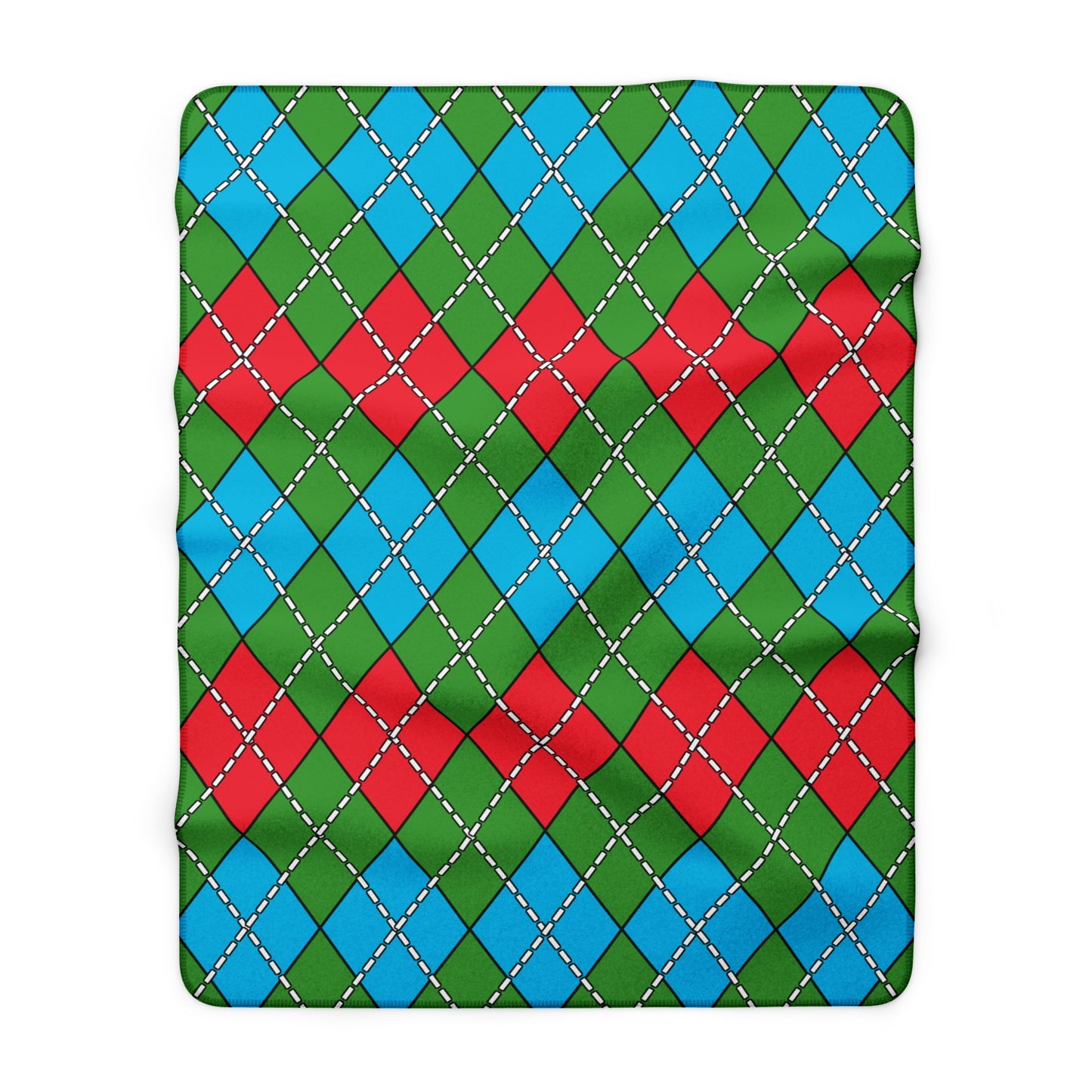 Azerbaijan Retro Argyle Blanket Throw