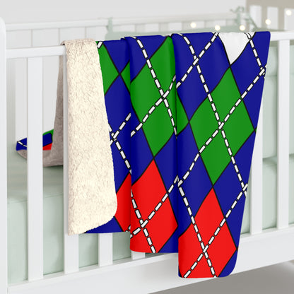 Gambia Retro Argyle Blanket Throw