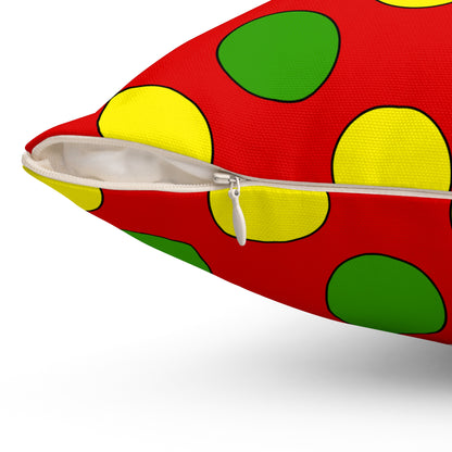 Burkina Faso Retro Polka Dots Cushion Pillow