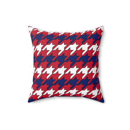Saint Helena, Ascension And Tristan Da Cunha Retro Houndstooth Cushion Pillow