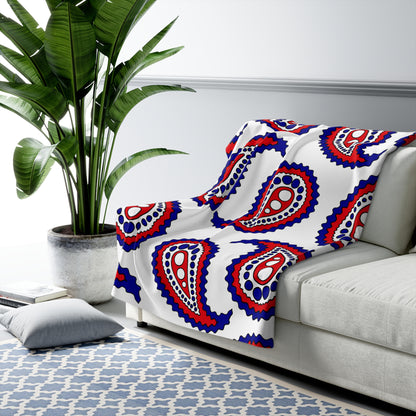 Saint Barthelemy Retro Paisley Blanket Throw