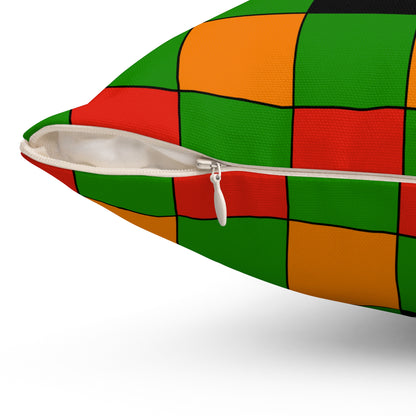 Zambia Retro Check Cushion Pillow