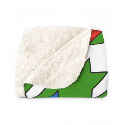 Equatorial Guinea Retro Houndstooth Blanket Throw