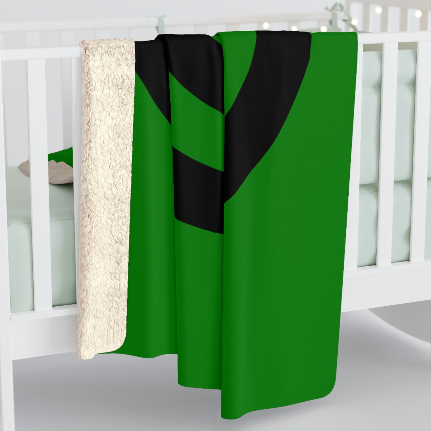 Green, Black Retro Target Blanket Throw