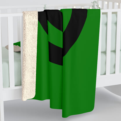 Green, Black Retro Target Blanket Throw