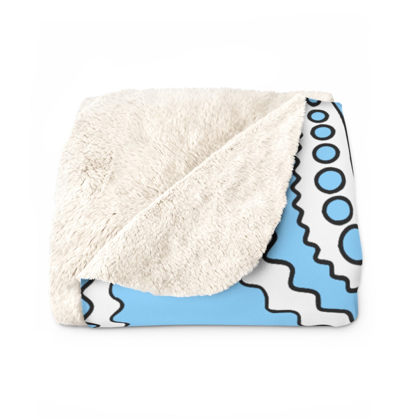 Light Blue, White Retro Paisley Blanket Throw