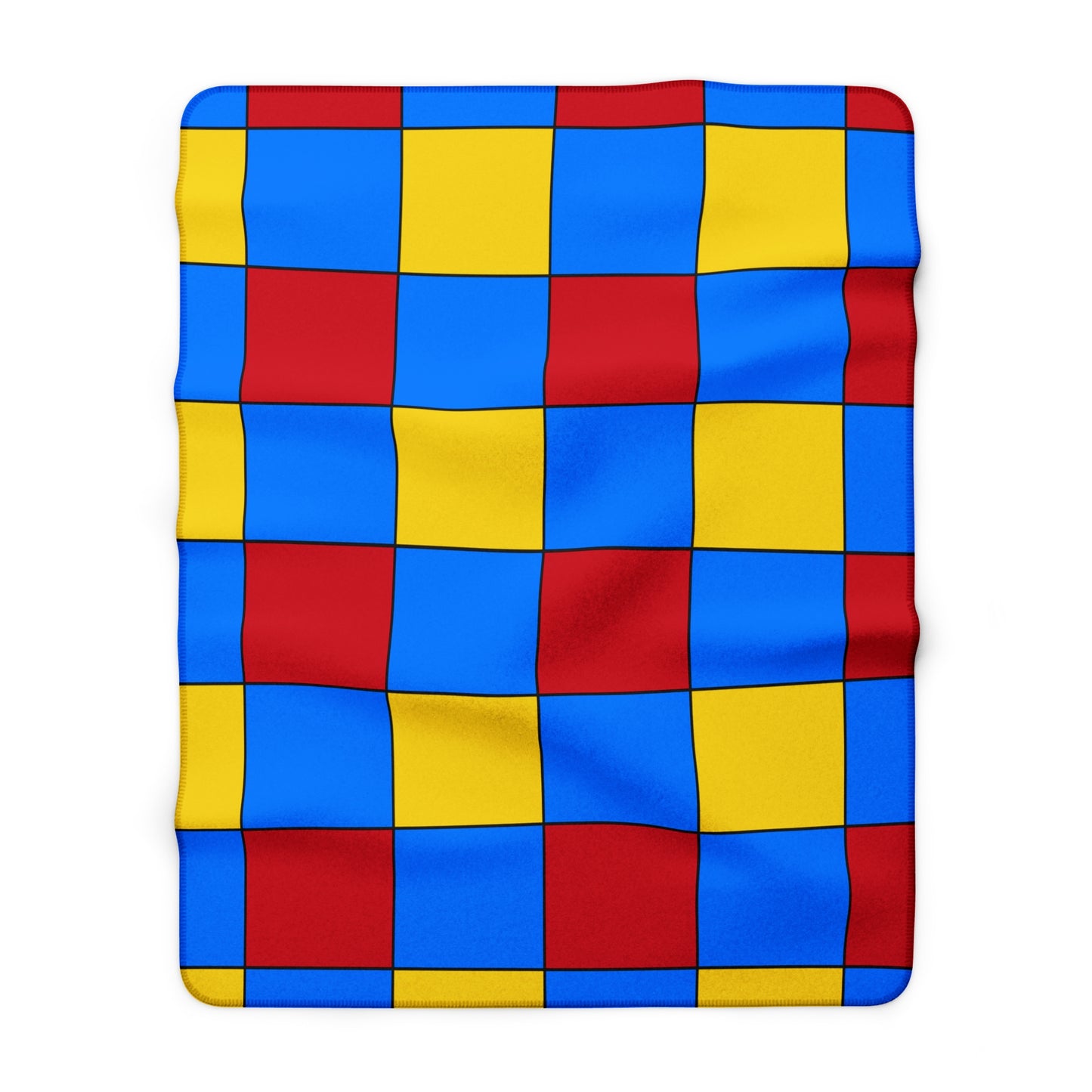 Democratic Republic of the Congo Retro Check Blanket Throw