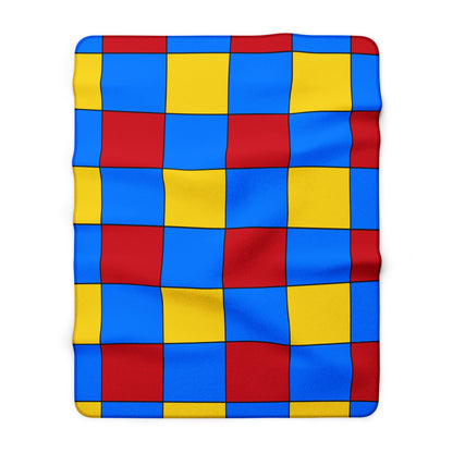 Democratic Republic of the Congo Retro Check Blanket Throw