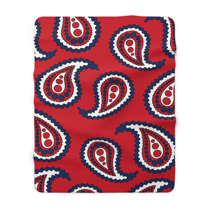 Dominican Republic Retro Paisley Blanket Throw