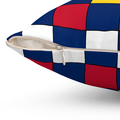 Turks And Caicos Islands Retro Check Cushion Pillow