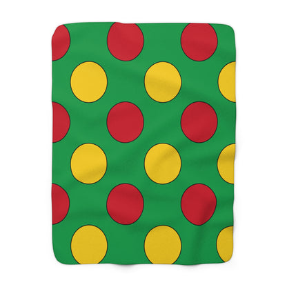 Guinea Bissau Retro Polka Dots Blanket Throw