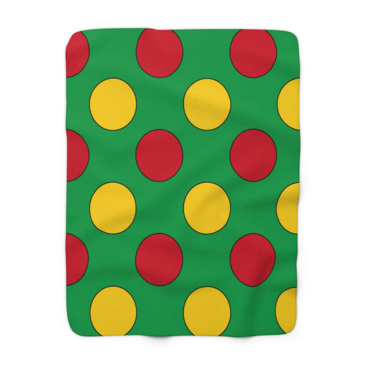 Guinea Bissau Retro Polka Dots Blanket Throw