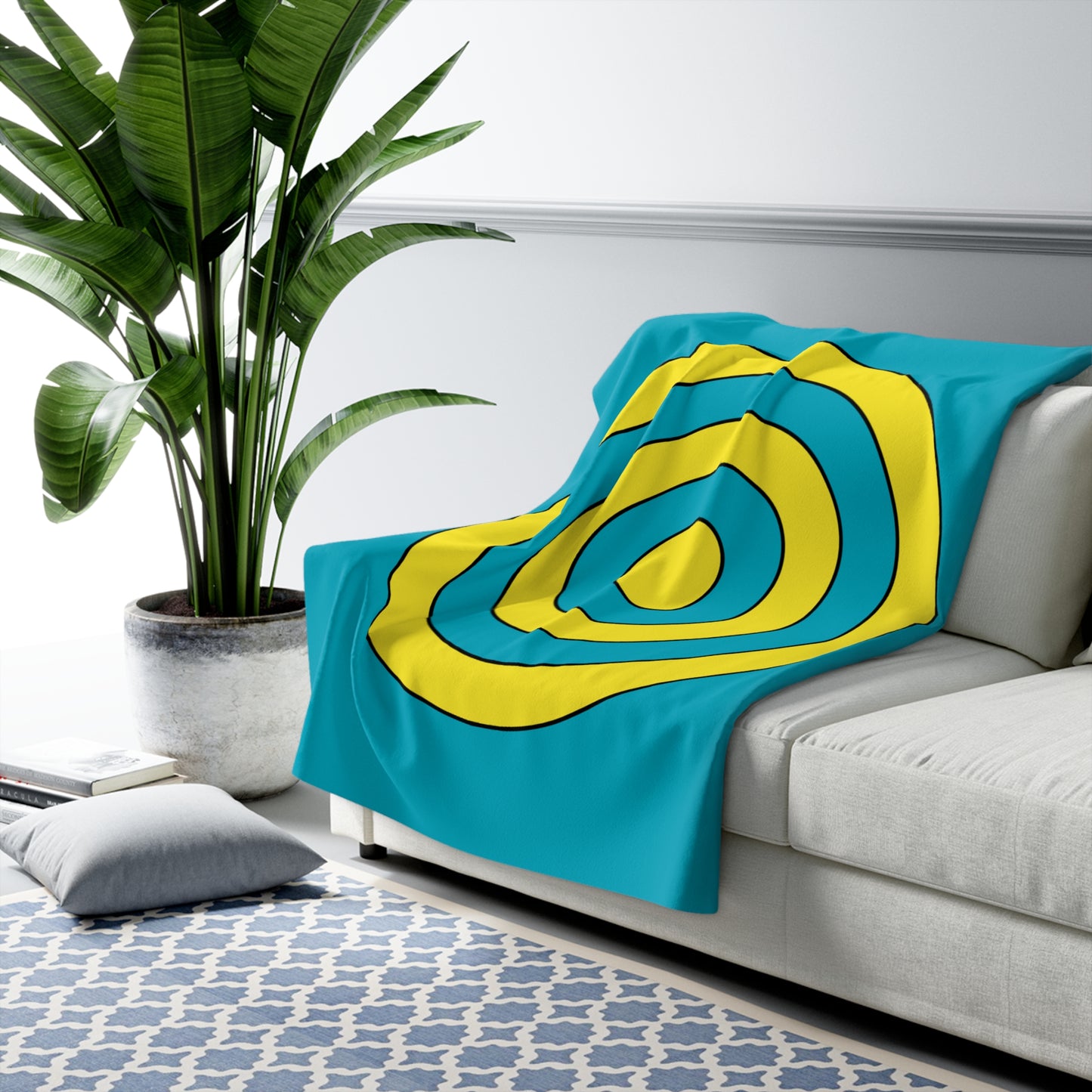 Kazakhstan Retro Target Blanket Throw