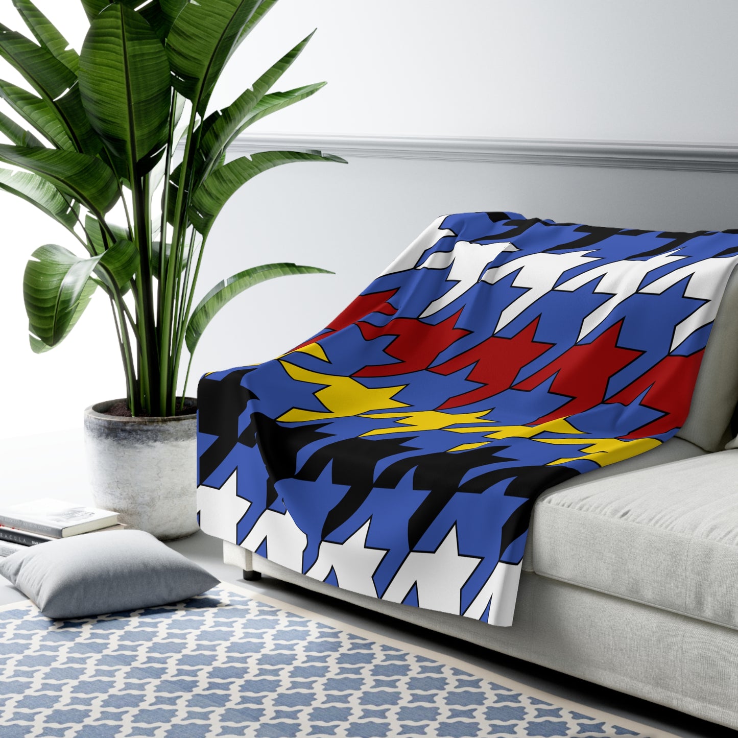 Eswatini Retro Houndstooth Blanket Throw