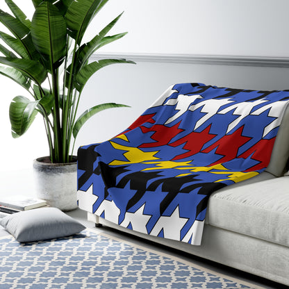 Eswatini Retro Houndstooth Blanket Throw
