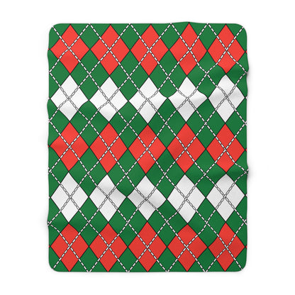 Madagascar Retro Argyle Blanket Throw