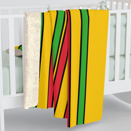 Myanmar Retro Stripes Blanket Throw