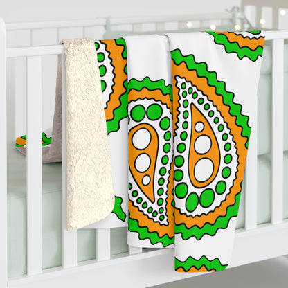 Cote Divoire Retro Paisley Blanket Throw