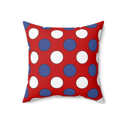 Democratic Peoples Republic Of Korea Retro Polka Dots Cushion Pillow