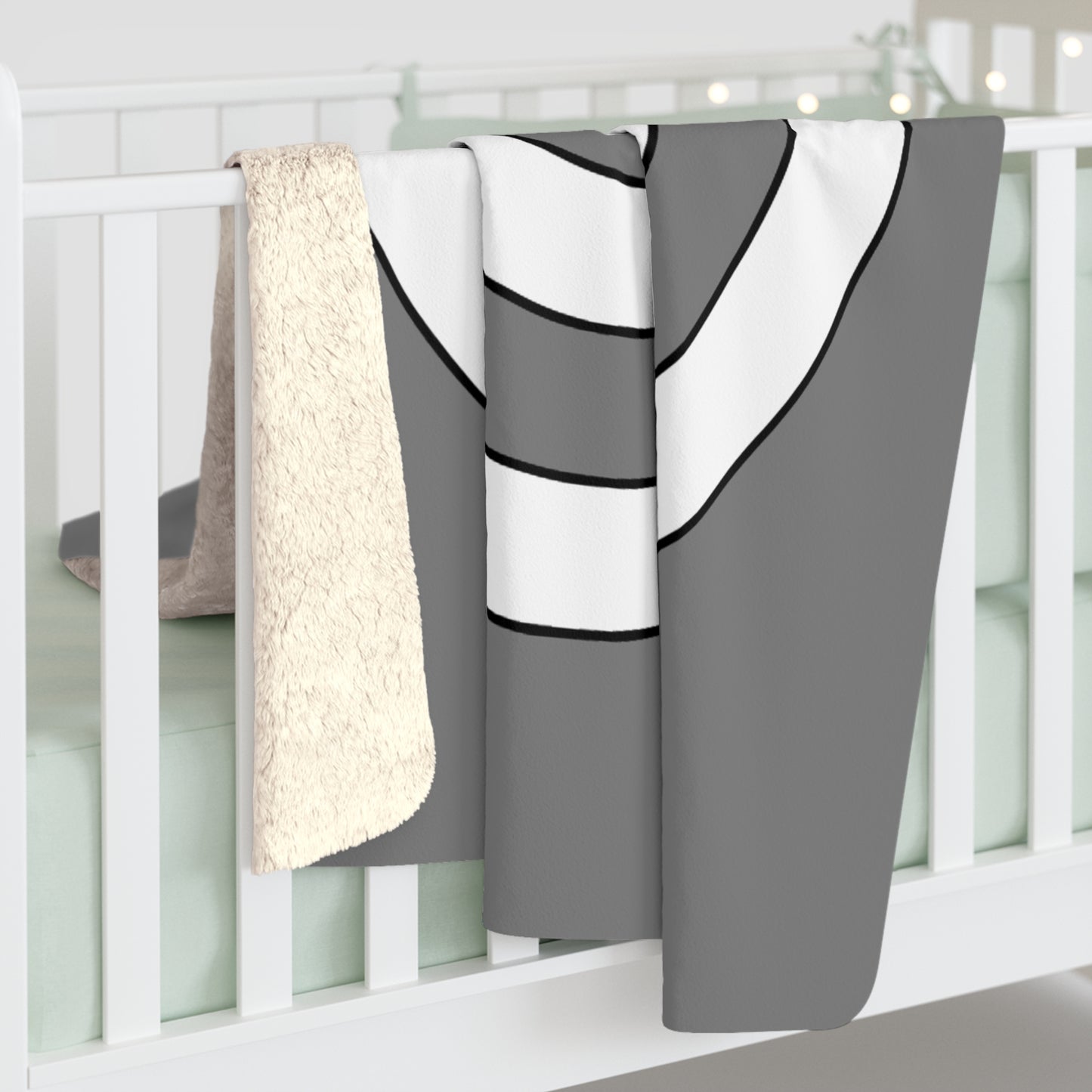 Grey, White Retro Target Blanket Throw