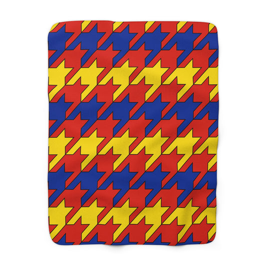 Romania Retro Houndstooth Blanket Throw