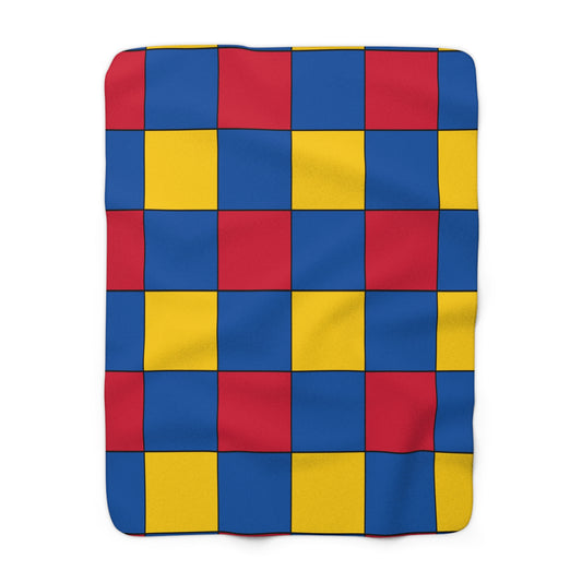 Aland Islands Retro Check Blanket Throw