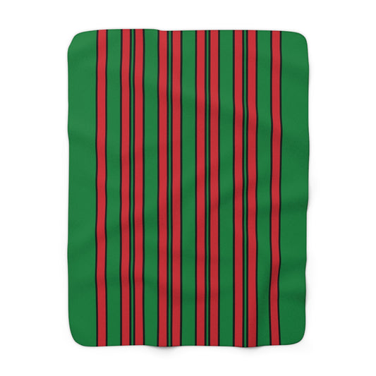 Turkmenistan Retro Stripes Blanket Throw