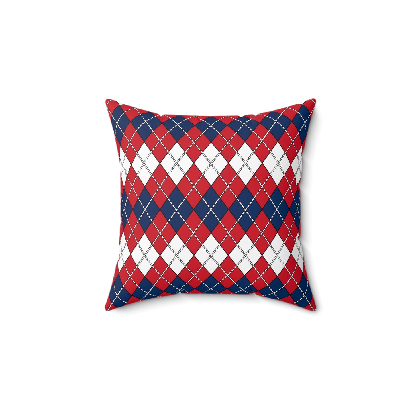 Dominican Republic Retro Argyle Cushion Pillow